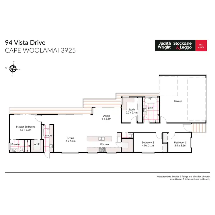 Floorplan of Homely house listing, 94 Vista Drive, Cape Woolamai VIC 3925