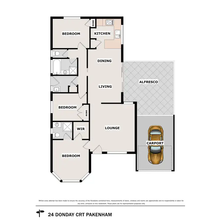 Floorplan of Homely house listing, 24 Donday Court, Pakenham VIC 3810