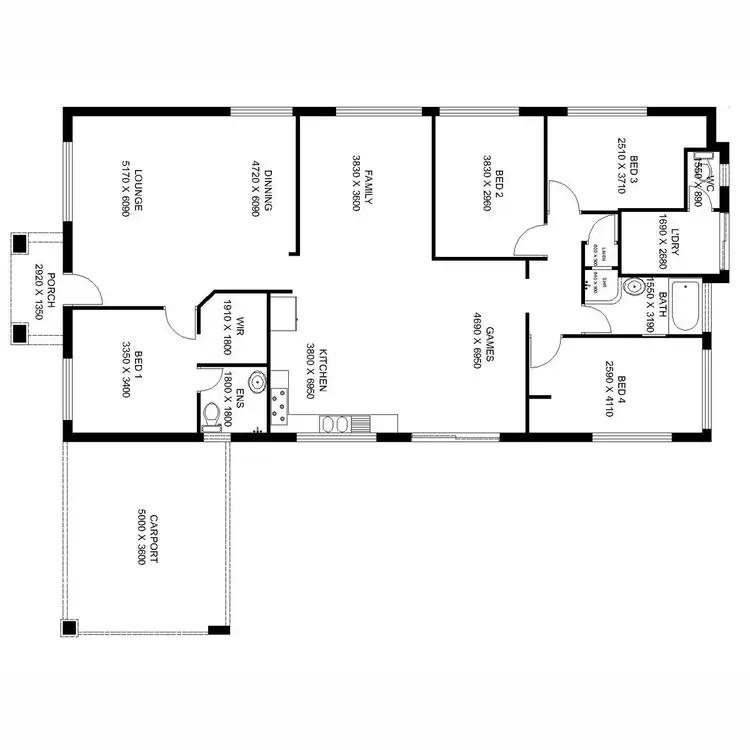 Floorplan of Homely house listing, 47 Amberley Way, Pearsall WA 6065
