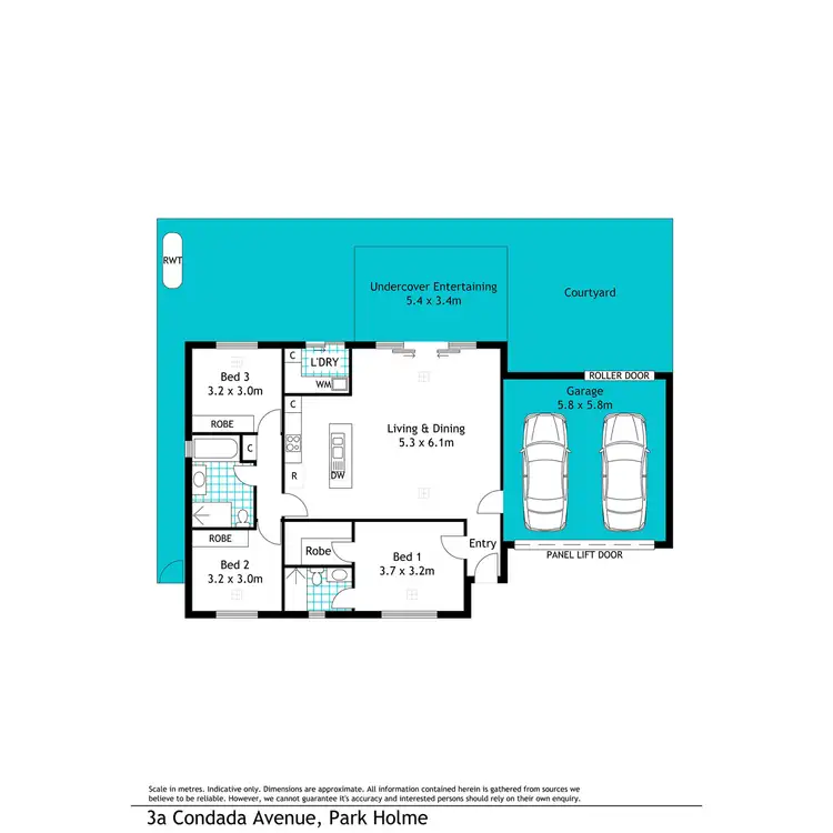 Floorplan of Homely house listing, 3A Condada Avenue, Park Holme SA 5043