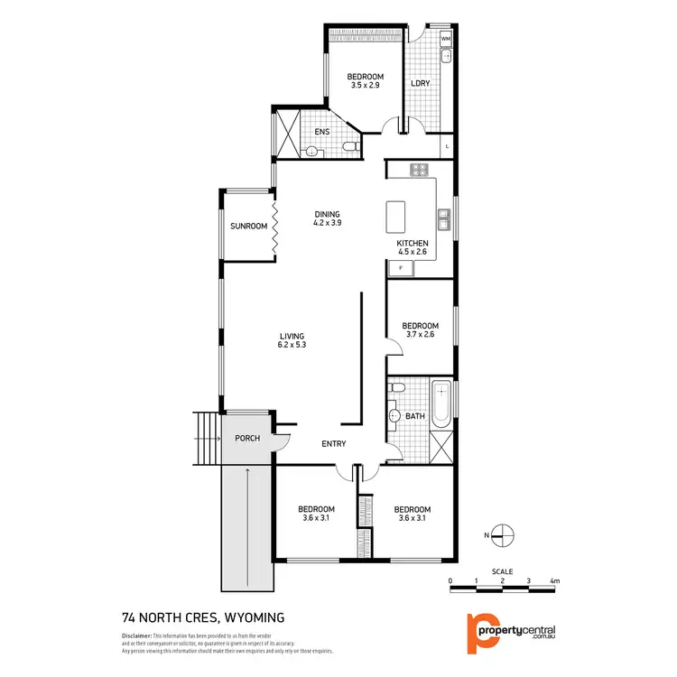 Floorplan of Homely house listing, 74 North Crescent, Wyoming NSW 2250