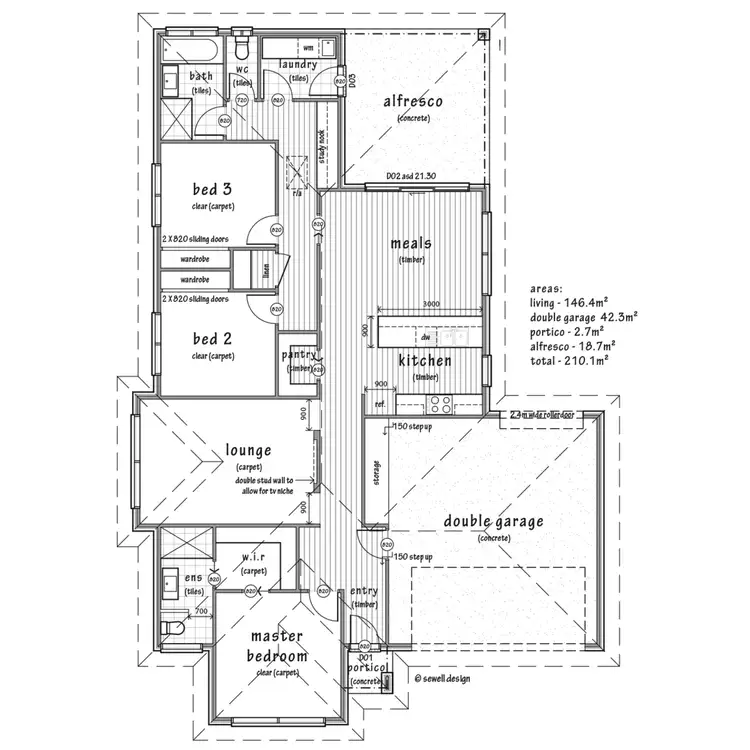 Floorplan of Homely house listing, 2 Hollows Crescent, Lloyd NSW 2650