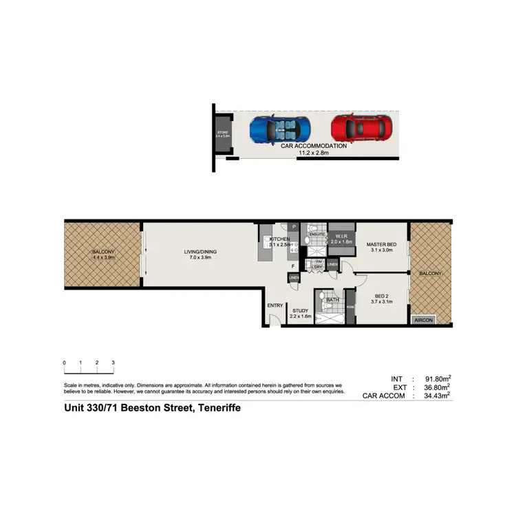 Floorplan of Homely apartment listing, 330/71 Beeston Street, Teneriffe QLD 4005