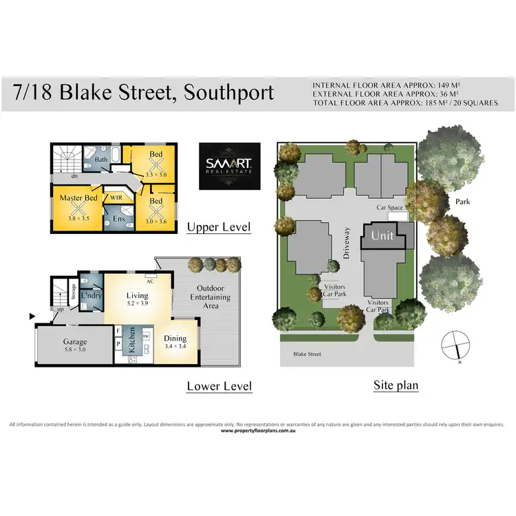 Floorplan of Homely townhouse listing, 7/18 Blake Street, Southport QLD 4215
