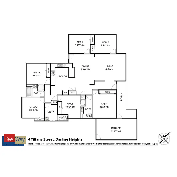 Floorplan of Homely house listing, 6 Tiffany Street, Darling Heights QLD 4350