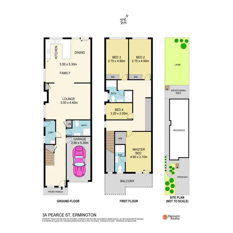 Floorplan of Homely semi-detached listing, 3A Pearce Street, Ermington NSW 2115