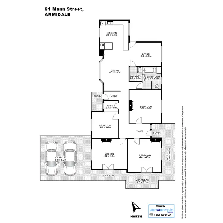 Floorplan of Homely house listing, 61 Mann Street, Armidale NSW 2350