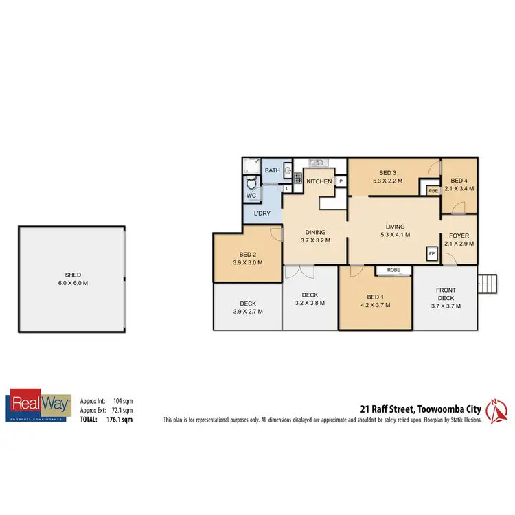 Floorplan of Homely house listing, 21 Raff Street, Toowoomba City QLD 4350