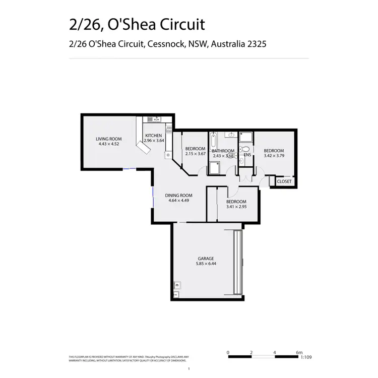 Floorplan of Homely villa listing, 2/26 O'Shea Circuit, Cessnock NSW 2325