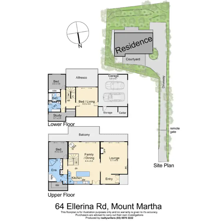 Floorplan of Homely house listing, 64 Ellerina Road, Mount Martha VIC 3934