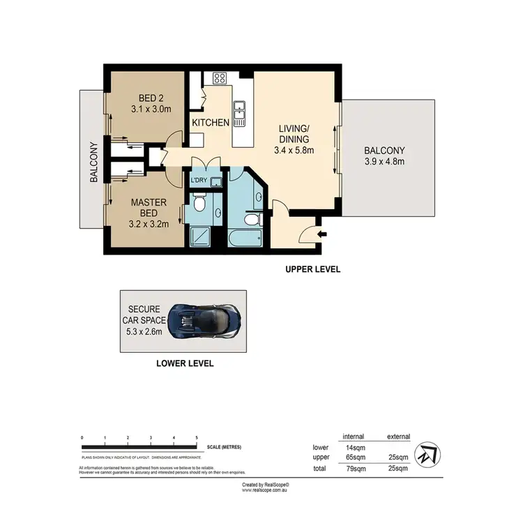 Floorplan of Homely apartment listing, 14/53 Warren Street, St Lucia QLD 4067