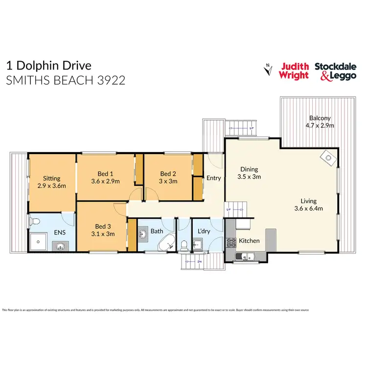 Floorplan of Homely house listing, 1 Dolphin Drive, Smiths Beach VIC 3922
