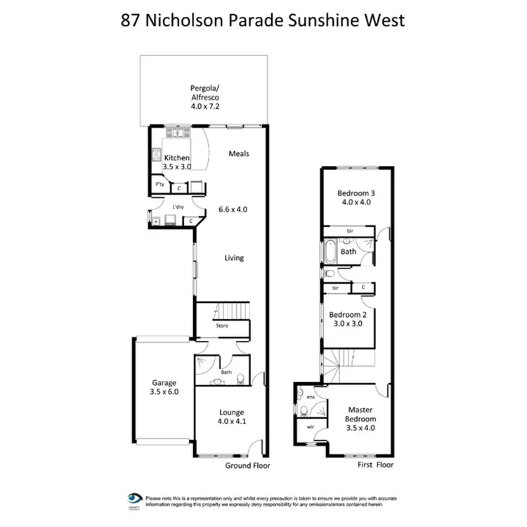 Floorplan of Homely townhouse listing, 87 Nicholson Parade, Sunshine West VIC 3020