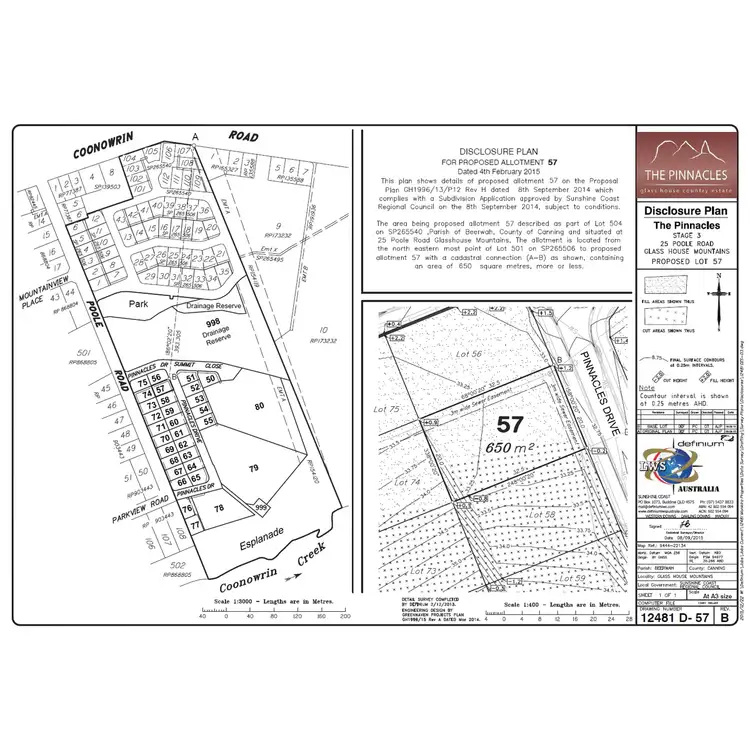 Floorplan of Homely land listing, LOT 57, 6 Pinnacles Drive, Glass House Mountains QLD 4518