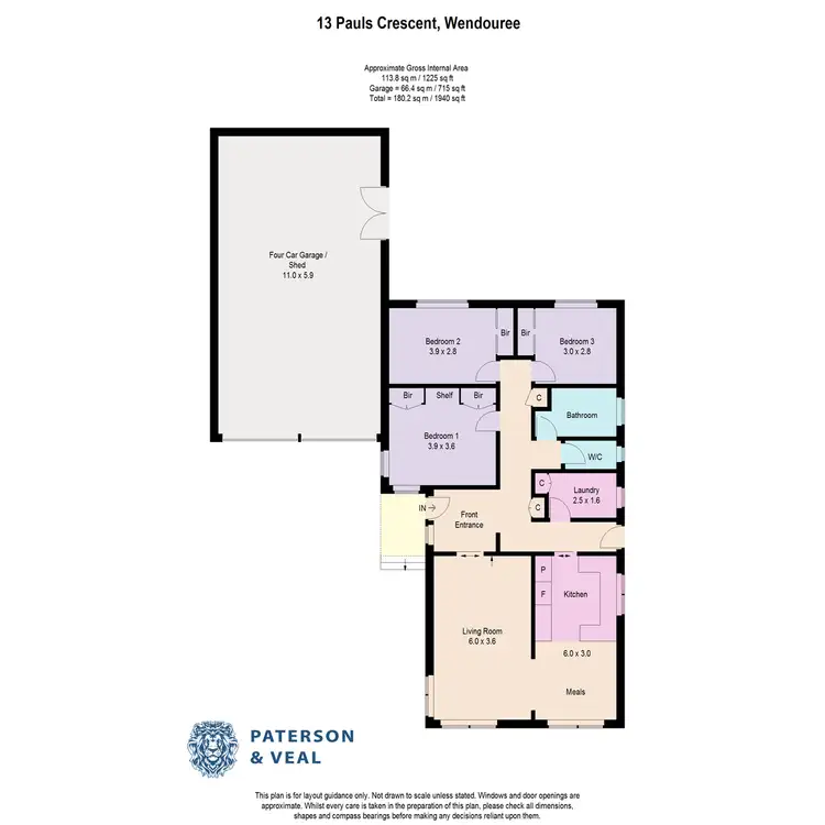 Floorplan of Homely house listing, 13 Pauls Crescent, Wendouree VIC 3355