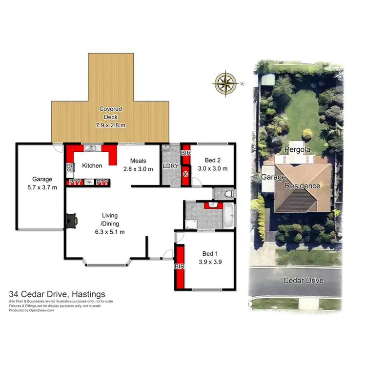 Floorplan of Homely house listing, 34 Cedar Drive, Hastings VIC 3915