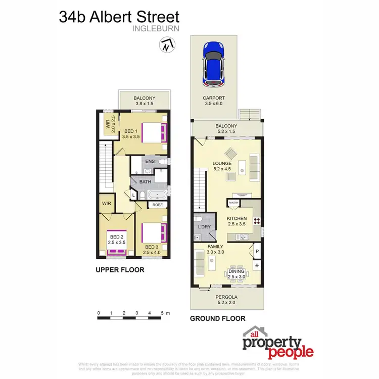 Floorplan of Homely semi-detached listing, 34B Albert Street, Ingleburn NSW 2565