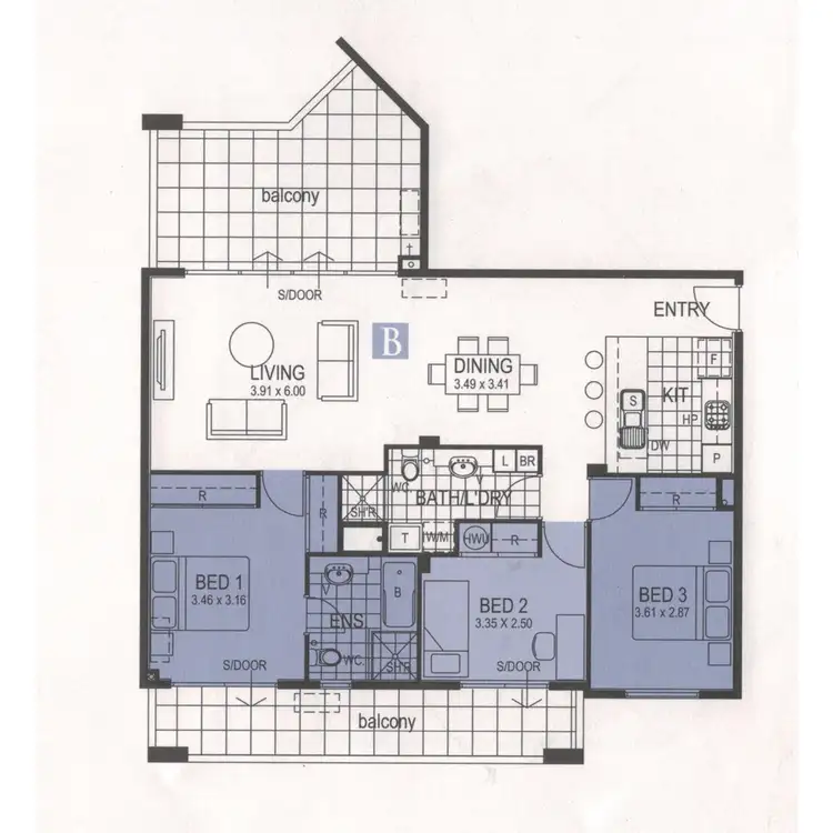 Floorplan of Homely apartment listing, 61/18 Tanunda Drive, Rivervale WA 6103