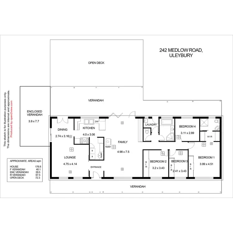 Floorplan of Homely house listing, 242 Medlow Road, One Tree Hill SA 5114