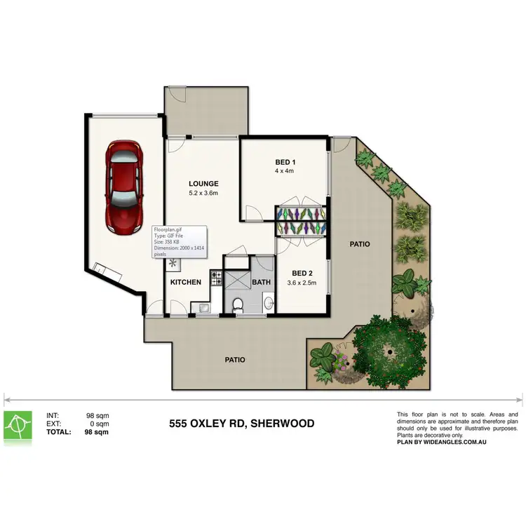Floorplan of Homely unit listing, 1/555 Oxley Road, Sherwood QLD 4075