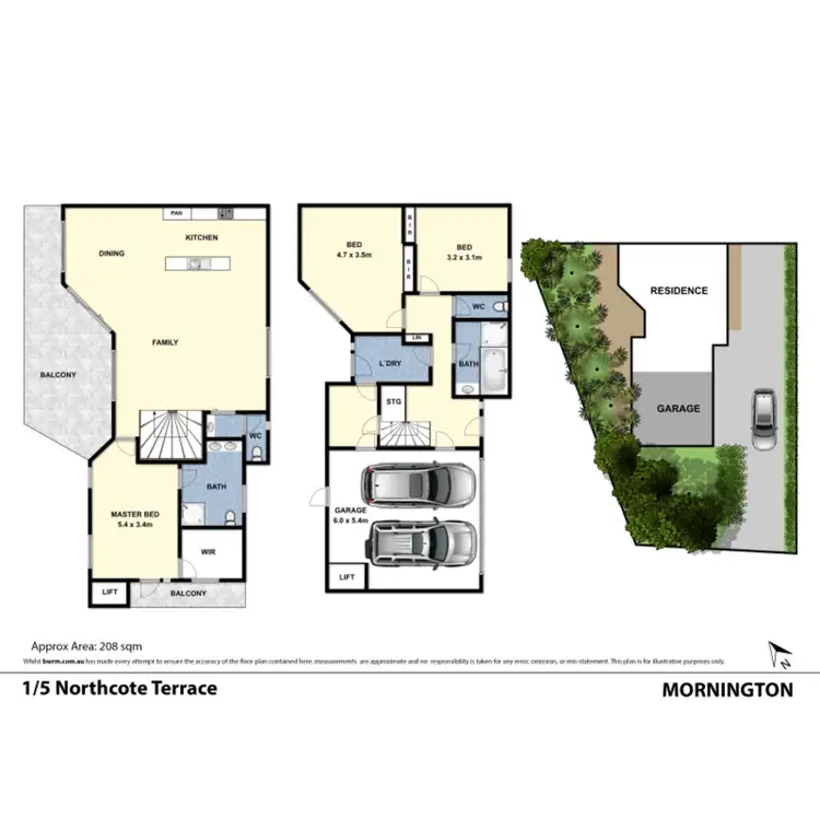 Floorplan of Homely townhouse listing, 1/5 Northcote Terrace, Mornington VIC 3931