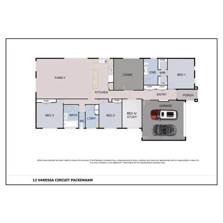 Floorplan of Homely house listing, 12 Vanessa Circuit, Pakenham VIC 3810