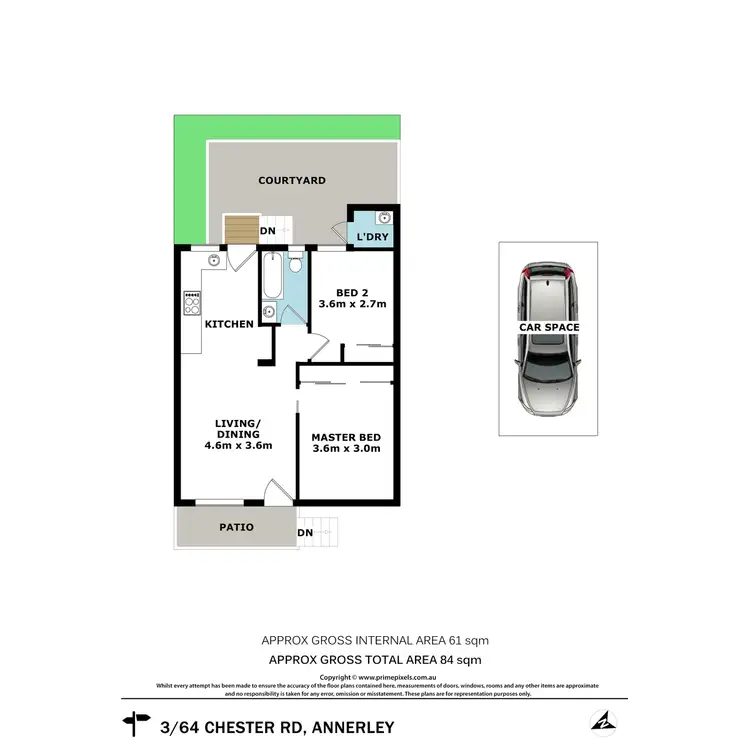 Floorplan of Homely unit listing, 3/64 Chester Road, Annerley QLD 4103