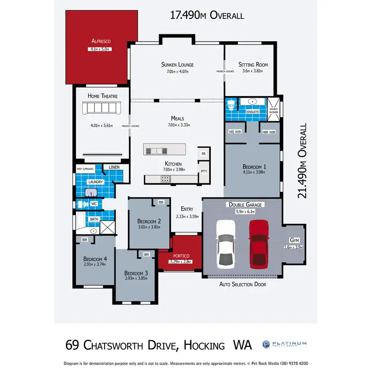 Floorplan of Homely house listing, 69 Chatsworth Drive, Hocking WA 6065