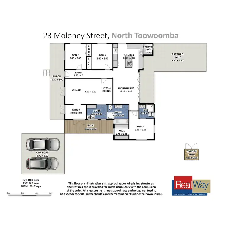 Floorplan of Homely house listing, 23 Moloney Street, North Toowoomba QLD 4350