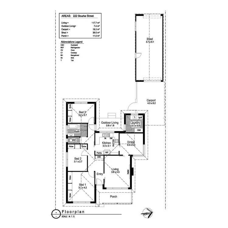 Floorplan of Homely house listing, 222 Bourke Street, Tolland NSW 2650