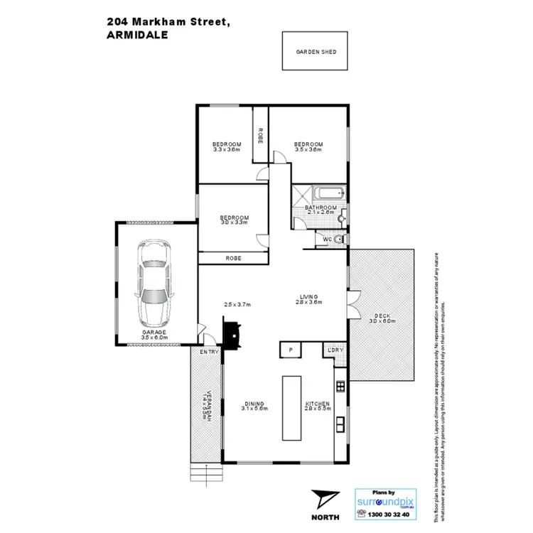 Floorplan of Homely house listing, 204 Markham Street, Armidale NSW 2350