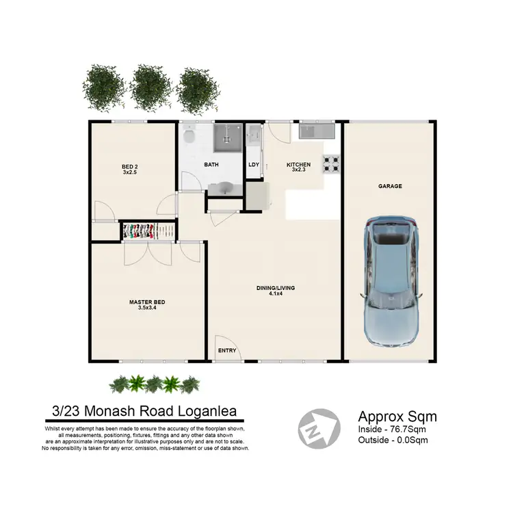 Floorplan of Homely unit listing, 3/23 Monash Road, Loganlea QLD 4131