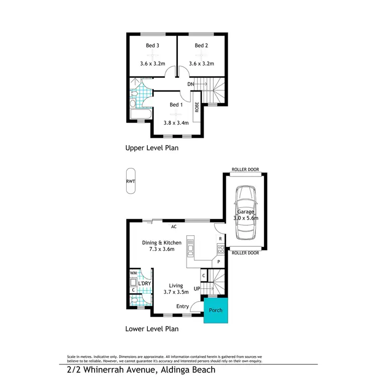Floorplan of Homely townhouse listing, 2/2 Whinnerah Avenue, Aldinga Beach SA 5173