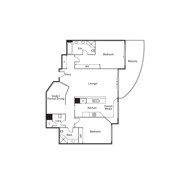 Floorplan of Homely apartment listing, 903/107 Beach Street, Port Melbourne VIC 3207