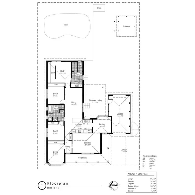Floorplan of Homely house listing, 1 Egret Place, Estella NSW 2650