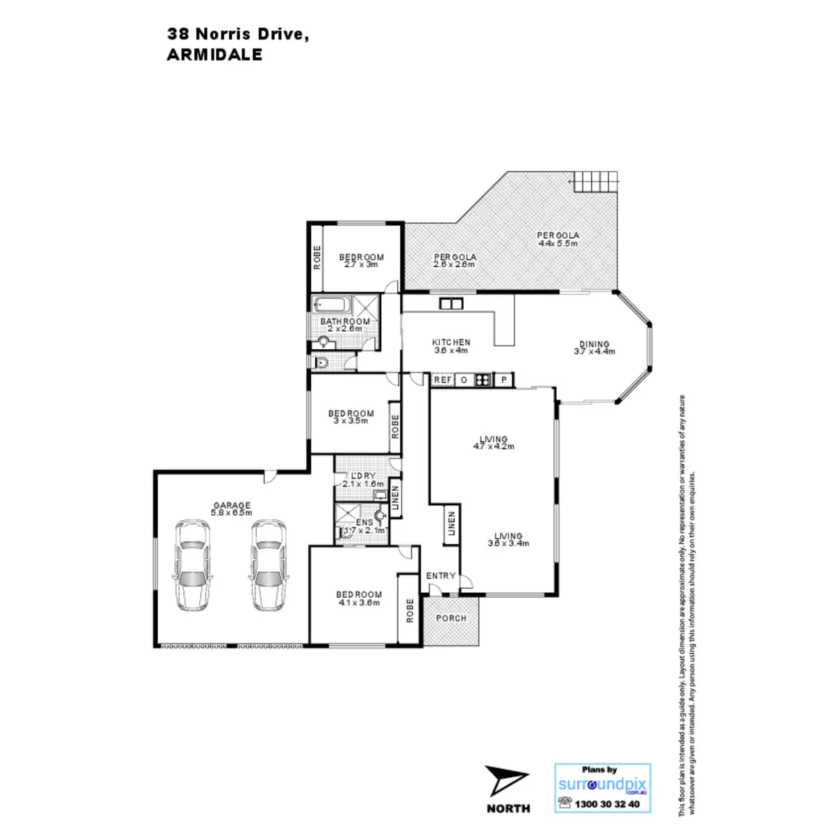 Floorplan of Homely house listing, 38 Norris Drive, Armidale NSW 2350