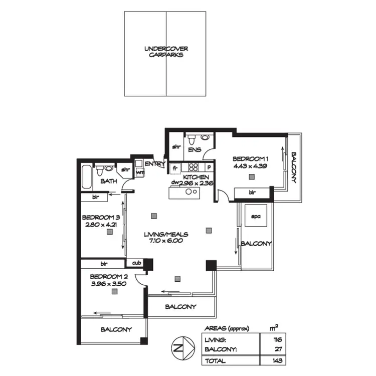 Floorplan of Homely apartment listing, 1027/29 Colley Terrace, Glenelg SA 5045