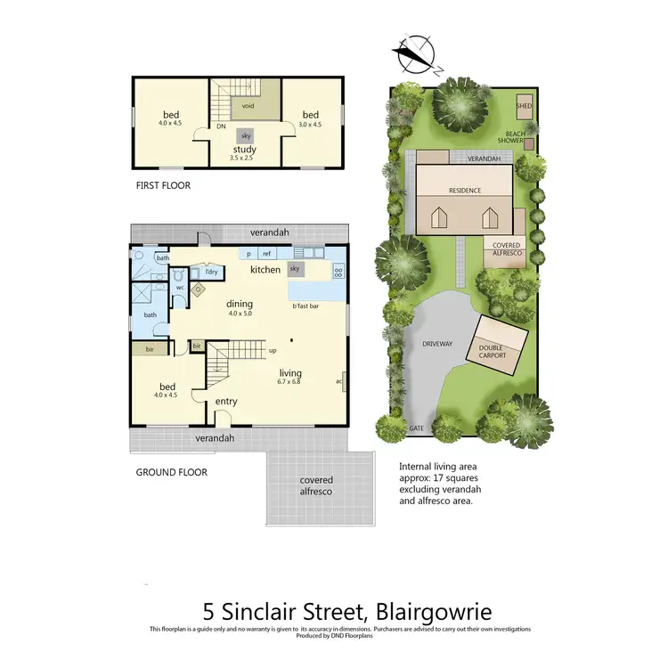 Floorplan of Homely house listing, 5 Sinclair Street, Blairgowrie VIC 3942