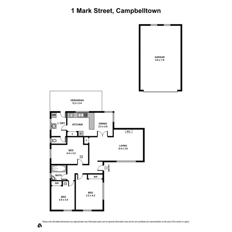 Floorplan of Homely house listing, 1 Mark Street, Campbelltown SA 5074