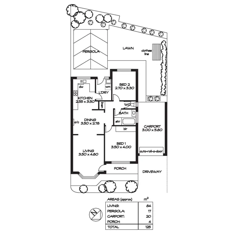 Floorplan of Homely unit listing, 5/82 Second Avenue, Klemzig SA 5087