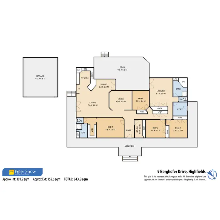 Floorplan of Homely house listing, 9 Berghofer Drive, Highfields QLD 4352