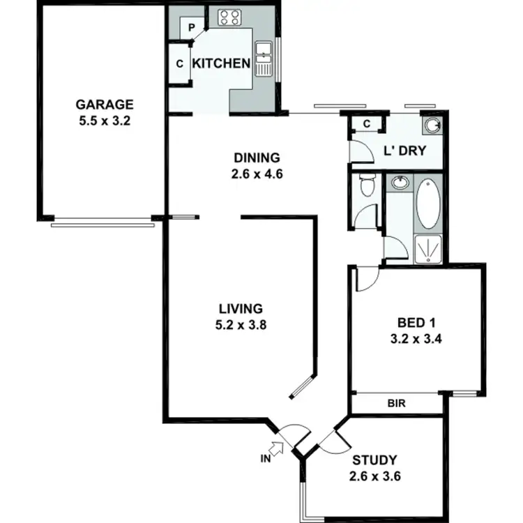 Floorplan of Homely villa listing, 3/120 Edward Street, Osborne Park WA 6017
