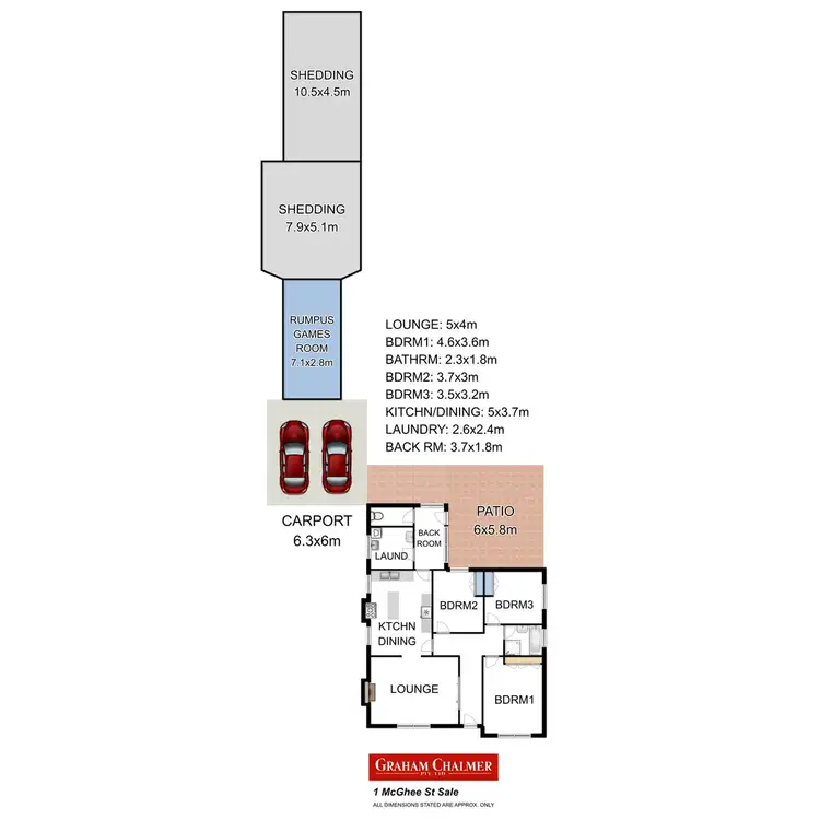 Floorplan of Homely house listing, 1 McGhee Street, Sale VIC 3850