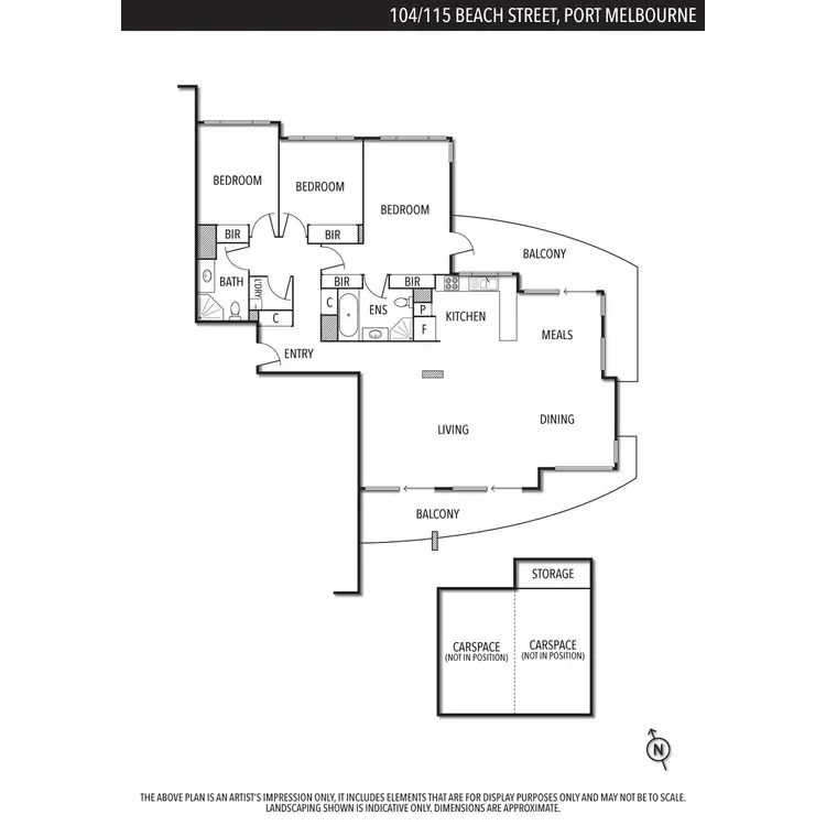 Floorplan of Homely apartment listing, 104/115 Beach Street, Port Melbourne VIC 3207
