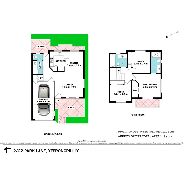 Floorplan of Homely townhouse listing, 2/22 Park Lane, Yeerongpilly QLD 4105