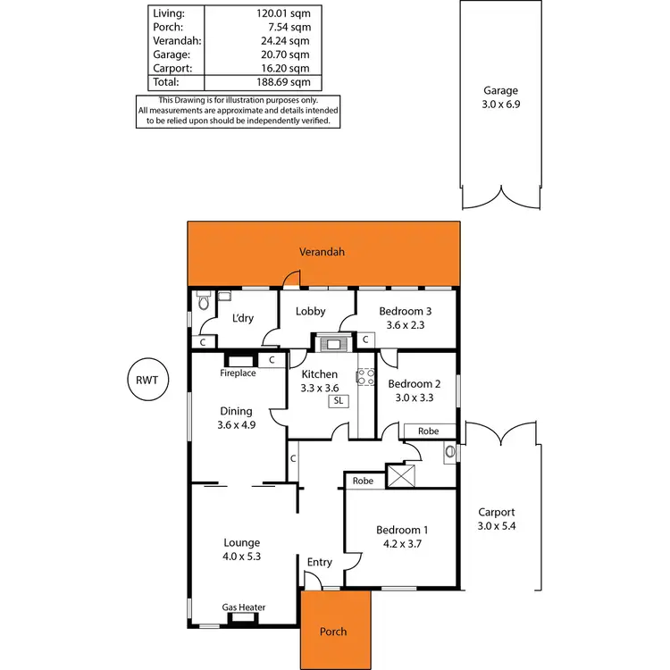 Floorplan of Homely house listing, 6 Lorraine Avenue, Manningham SA 5086