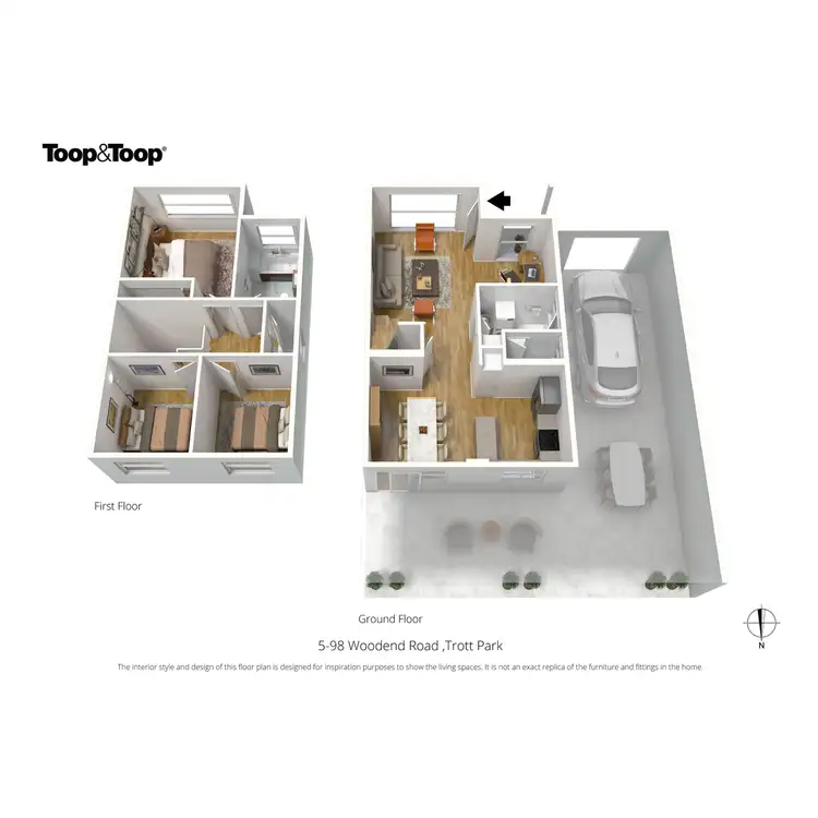 Floorplan of Homely townhouse listing, 5/98 Woodend Road, Trott Park SA 5158