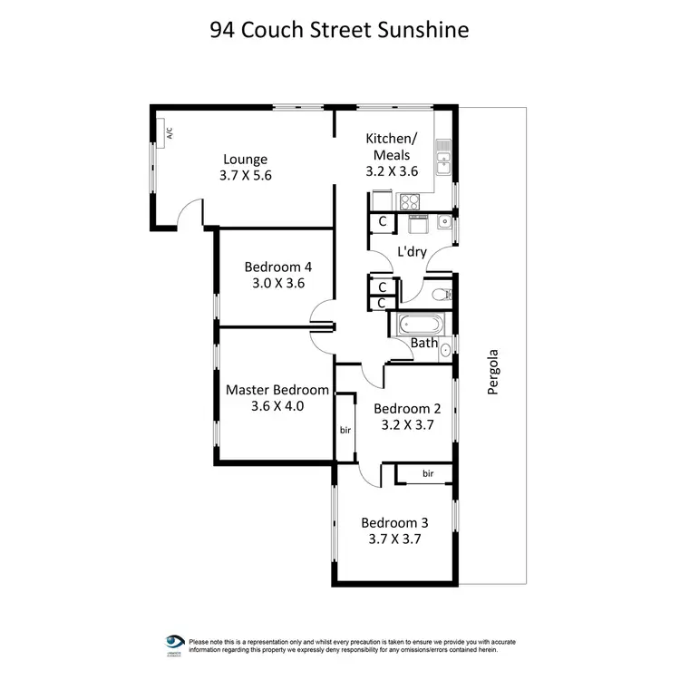 Floorplan of Homely house listing, 94 Couch Street, Sunshine VIC 3020