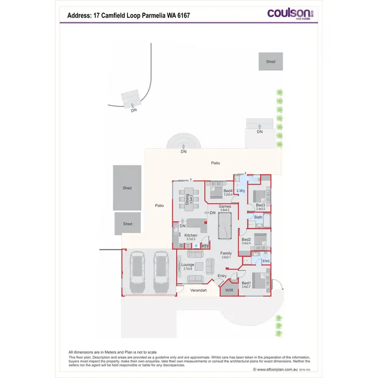 Floorplan of Homely house listing, 17 Camfield Loop, Parmelia WA 6167