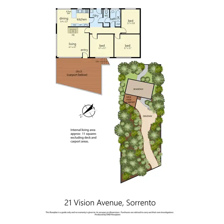 Floorplan of Homely house listing, 21 Vision Avenue, Sorrento VIC 3943